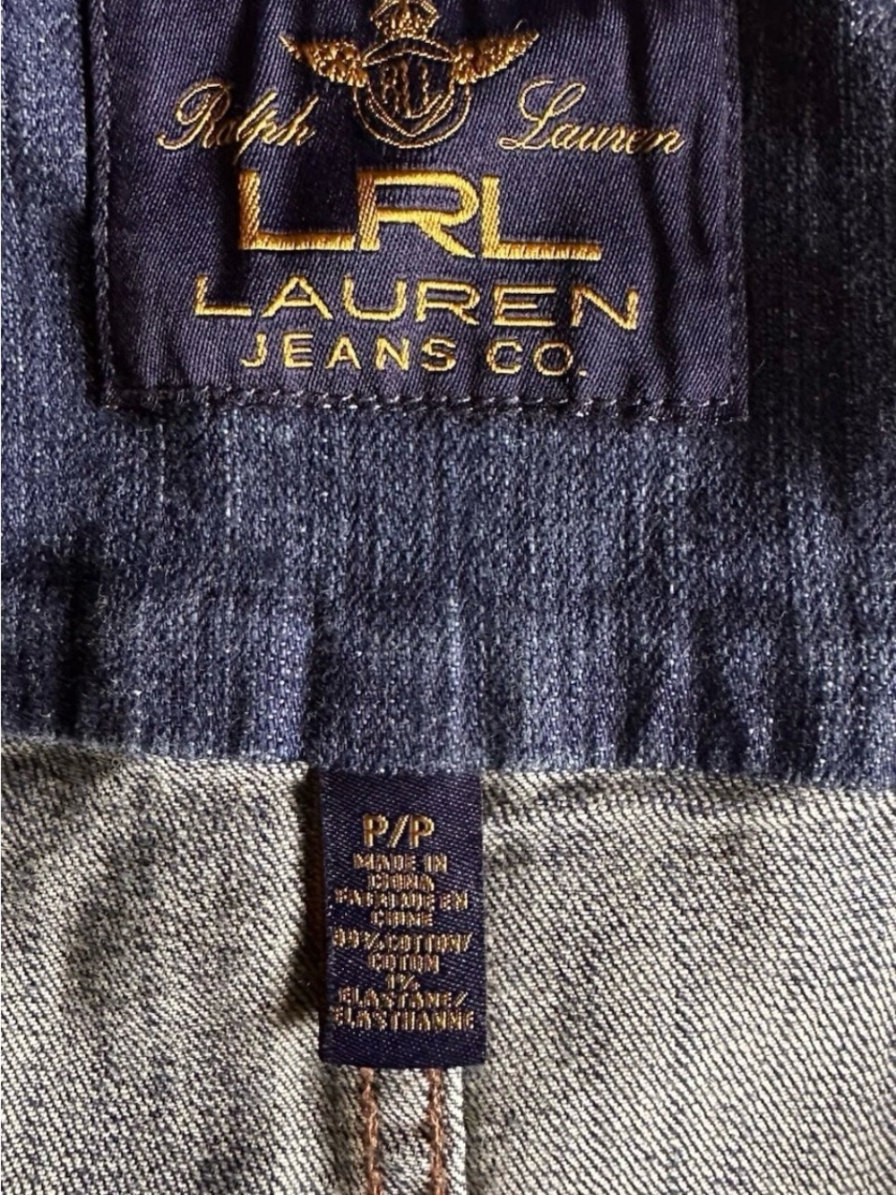 LRL Lauren Ralph Lauren Dark Blue Denim Vest with Gold-Tone Buttons - Picture 3 of 7